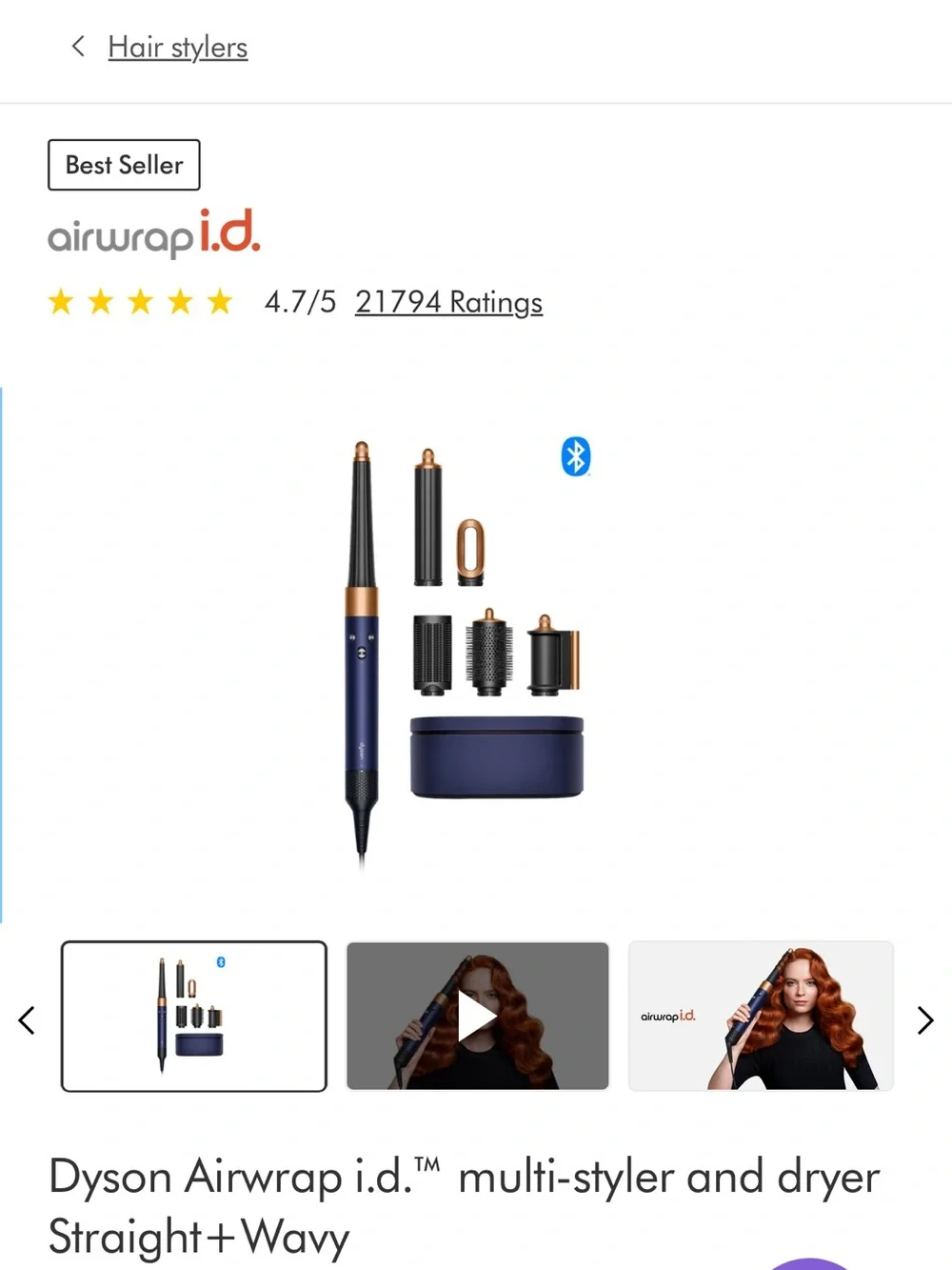 Dyson Airwrap i.d. Multi-Styler in Prussian Blue with Copper Accents
